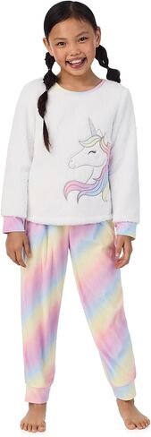Saint Eve Kids Pajamas 2 Piece Set, Soft Fleece Animal Print Long Sleeve PJs in Kuwait
