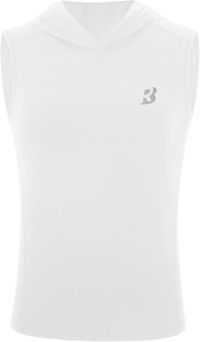 Roadbox Boys Tank Tops Athletic Hoodie Shirts, Sleeveless Quick Dry Sport Workout Active T-Shirt for Kids Youth in Saudi Arabia