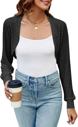 Imily Bela Women's Summer Cardigan Cardigan غير الرسمي طويل الأكمام سترات متماسكة مفتوحة بوليرو يتجاهل الفساتين in Kuwait