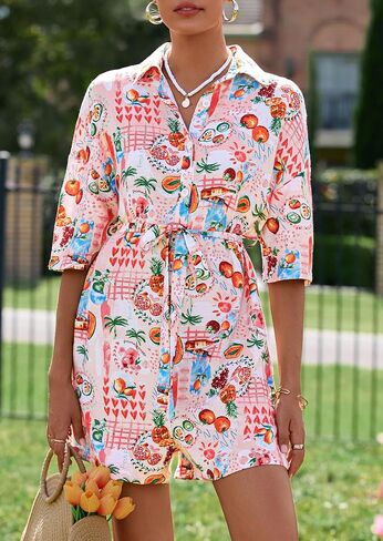 Prettygarden Womens Rompers for Summer 2025 شاطئ العطلات ملابس قصيرة الأكمام in Saudi Arabia