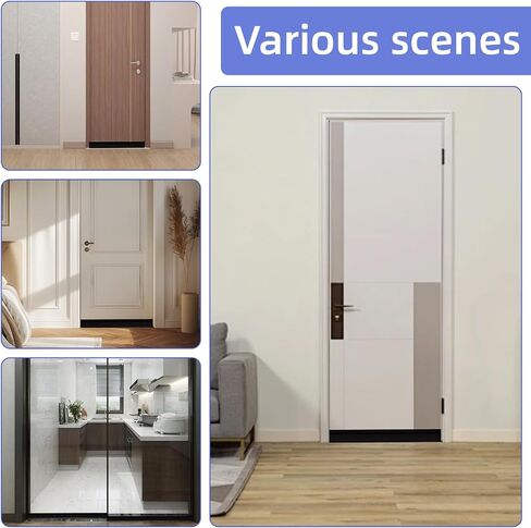 Door Draft Stopper, Door Sweep for Bottom of Door, Weather Stripping Door Seal, Adjustable Under Door Gap Filler for Exterior & Interior Doors, Door Bottom Seal Blocker Noise (White, 39inch) in Saudi Arabia