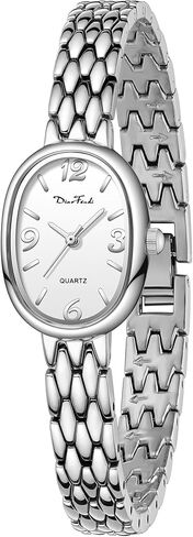 Diaofendi Petite Vintage Oval Gold Women’s Watch, Waterproof Elegant Watch with Japanese Quartz Movement, Adjustable Strap with Tool in Saudi Arabia
