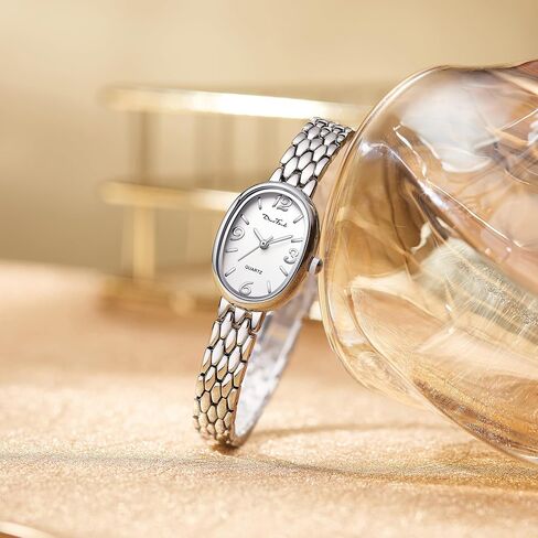 Diaofendi Petite Vintage Oval Gold Women’s Watch, Waterproof Elegant Watch with Japanese Quartz Movement, Adjustable Strap with Tool in Saudi Arabia