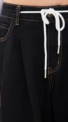 Women's Slouched Tie Up Jeans in Kuwait