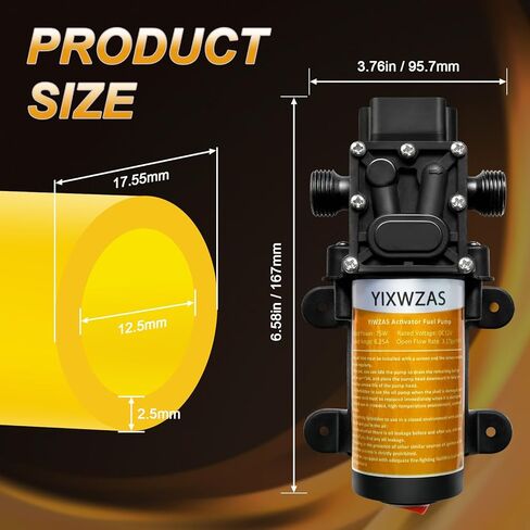 تحرك مضخة نقل الوقود 12V 75W 120 جالون من الغاز أو الديزل في الساعة ، مع سد وزوار سجائر للسيارة ومقطع بطارية ، ومضخة نقل البنزين الكهربائية للقوارب ، والزر ، والجرارات in Kuwait