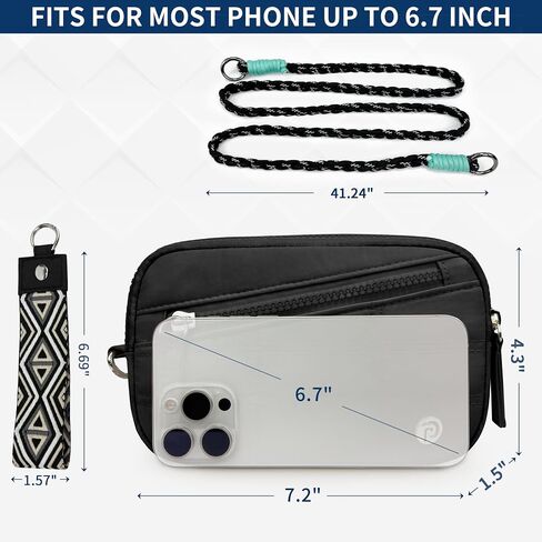 Wristlet Clutch Wallet Purse for Women, RFID Blocking,Credit Card Holder Phone Organizer for Travel or work in Kuwait
