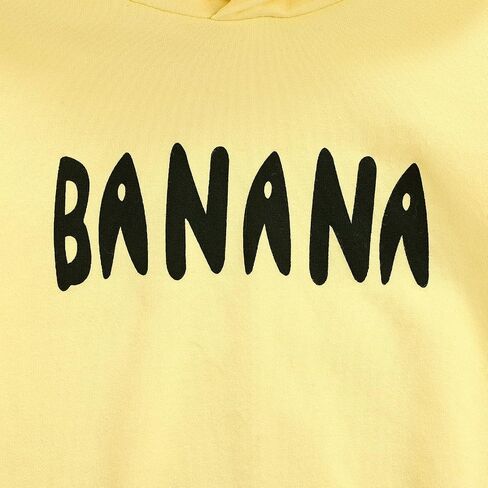 Toddler Baby Banana Outfit Infant Banana Costume Long Sleeve Yellow Fruit Romper Hooded Pullover Girl Boy Clothes in Saudi Arabia