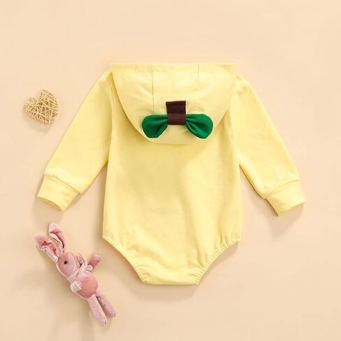 Toddler Baby Banana Outfit Infant Banana Costume Long Sleeve Yellow Fruit Romper Hooded Pullover Girl Boy Clothes in Saudi Arabia