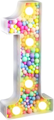 Light Up Letter M - Mosaic LED MARQUEE LETTER SIGN MACARON 3D RAINBOW TABL in Saudi Arabia
