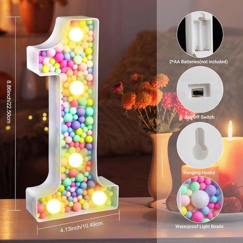 Light Up Letter M - Mosaic LED MARQUEE LETTER SIGN MACARON 3D RAINBOW TABL in Saudi Arabia