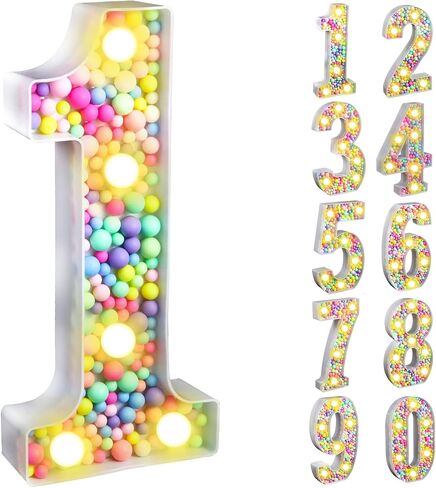 Light Up Letter M - Mosaic LED MARQUEE LETTER SIGN MACARON 3D RAINBOW TABL in Saudi Arabia