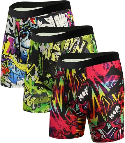 Mens Boxer Briefs for Men Sport Trunks Underwear Novelty Boxer Brief Boys Underwear in Saudi Arabia