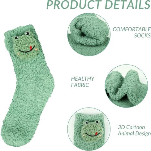 Benefeet Sox Womens Girls Fuzzy Socks Cute Animal Cozy Soft Socks Funny Comfy Fluffy Slipper Socks Thick Plush Sleeping Socks in Kuwait