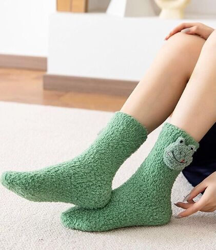 Benefeet Sox Womens Girls Fuzzy Socks Cute Animal Cozy Soft Socks Funny Comfy Fluffy Slipper Socks Thick Plush Sleeping Socks in Kuwait
