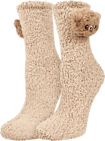 Benefeet Sox Womens Girls Fuzzy Socks Cute Animal Cozy Soft Socks Funny Comfy Fluffy Slipper Socks Thick Plush Sleeping Socks in Kuwait