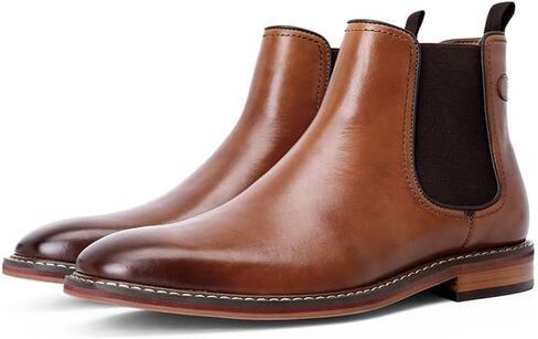 DESAI Black Chelsea Boots Genuine Calf Leather Bottom Outsole Calf Leather Upper Leather Inner Handmade Boot Shoes for Men. in Kuwait