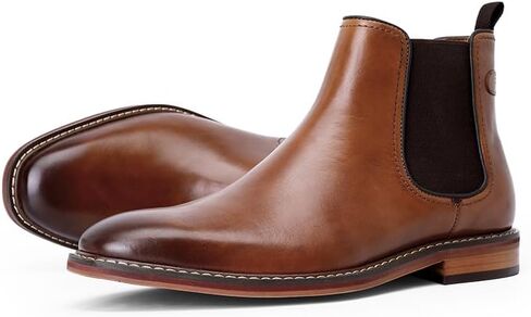 DESAI Black Chelsea Boots Genuine Calf Leather Bottom Outsole Calf Leather Upper Leather Inner Handmade Boot Shoes for Men. in Kuwait