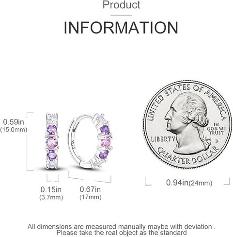 Parmuz 925 Sterling Silver Earrings Hoops for Women Lightweight Star Moon Evil Eye Twisted Hoop Earrings With Cubic Zirconia Hypoallergenic Chunky Hoops Earrings for Her in Kuwait