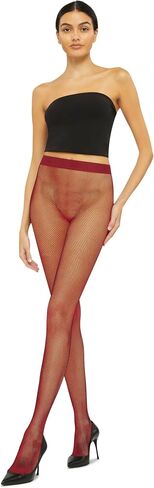 Wolford العشرينات الجوارب Econyl للنساء مستدامة شبكة صيد السمك الصغيرة مع حزام الشعار المرن in Kuwait