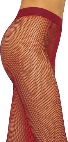 Wolford العشرينات الجوارب Econyl للنساء مستدامة شبكة صيد السمك الصغيرة مع حزام الشعار المرن in Kuwait