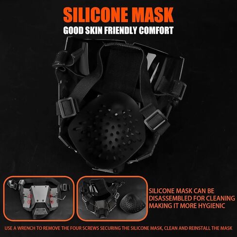Cosplay Cyber ​​Punk Mask Rogue Cowl Hood Scarf Balaclava Punk Face Come Costume Techwear for Men Halloween Party in Kuwait
