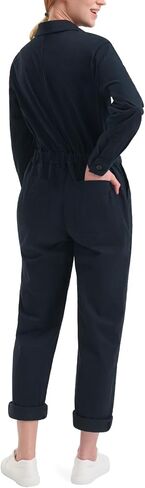 من Hisea Women Flex Sleeve Coveralls ، Women Related Fit Twill Twill Coverall مع الخصر المرن والجيب in Saudi Arabia