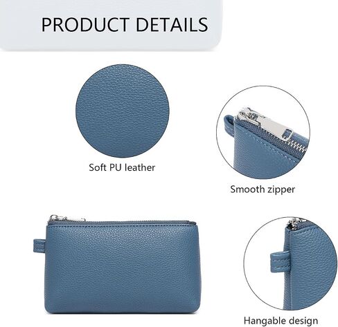 PU Leather Makeup Simple and Convenient Handbag Small Exquisite Storage Bag (Pu/Brussels Sprouts) in Saudi Arabia