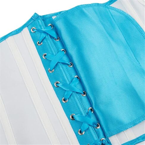 Women's Gothic Classic Satin Lace Up Boned Underbust Corsets Bustiers Top in Saudi Arabia