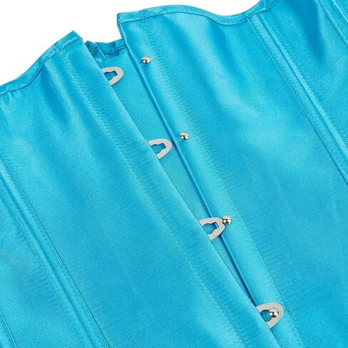 Women's Gothic Classic Satin Lace Up Boned Underbust Corsets Bustiers Top in Saudi Arabia