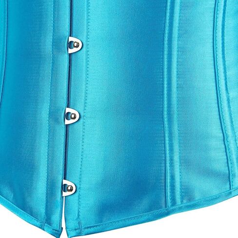 Women's Gothic Classic Satin Lace Up Boned Underbust Corsets Bustiers Top in Saudi Arabia