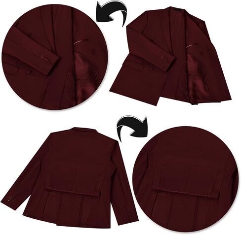 Mens Slim Fit Suit Formal 3 Piece Suit Set Double Breasted Suit Men Wedding Prom Tuxedo Blazer Jacket Vest Pants Set in Saudi Arabia