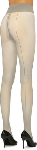 Wolford Serverse 10 Denier Back Seam لباس ضيق للنساء فائقة الإصبع غير المرئي خصر ناعم مع شعار in Kuwait