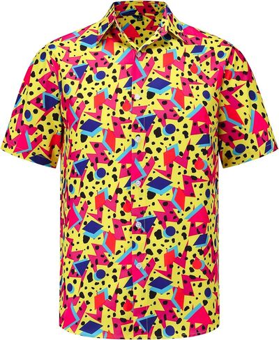 Mens Hawaiian Shirts and Shorts Set 2 Pieces Beach Outfits Summer Vacation Tropical Suit with Bucket Hats in Saudi Arabia