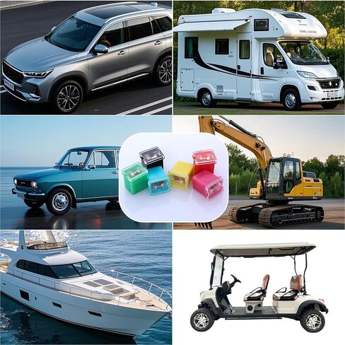 36 PCS CAR Vuses الصمامات الصمامات للسيارات مجموعة التشويش المنخفضة المظهر الجانبي القياسي على شكل خرطوشة صغيرة الشكل 20A 30A 40A 50A 60A 80A FOR FORD CHEVY/GM NISSAN TOYOTA CARCES CARS و SUVS in Kuwait