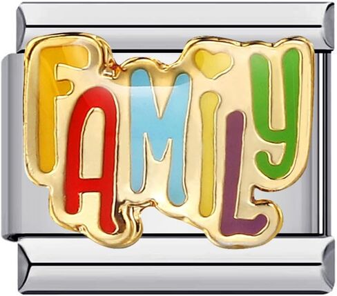 9mm Charm for Italian Charm Bracelet, Stainless Steel DIY Jewelry Chain Links,Family in Saudi Arabia