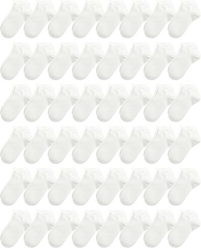 أطفال الجوارب الخيزران في الكاحل في Viscose Thin في السائبة الناعمة الأولاد الفتيات تمتد على الجوارب بالجملة 48 زوجًا in Kuwait