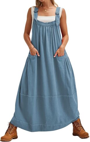 Yeokou Womens Comple Dress Cotton Barrel Midi Travel Dress Dress in Kuwait