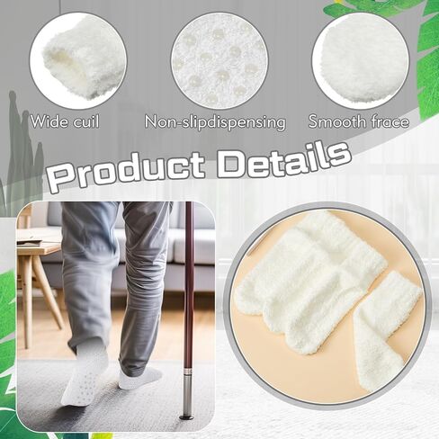 Foaincore 4 Pack Non Slip Hospital Socks for Women Men Non Slip Glip Chlle Guzzy Gocks Dark Dark Hompts in Kuwait
