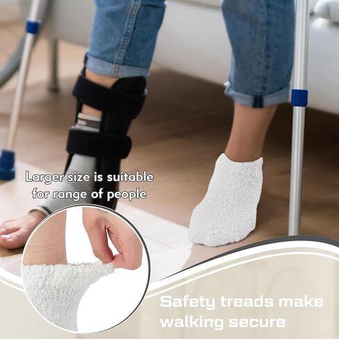 Foaincore 4 Pack Non Slip Hospital Socks for Women Men Non Slip Glip Chlle Guzzy Gocks Dark Dark Hompts in Kuwait