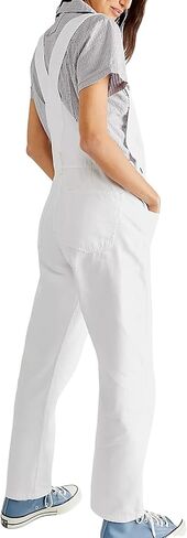 Owl's-Yard Women Long Jumpsuit Casual Bib Wide Leg Adjustable Strap Romper Pants 90s Retro Revolt Dungaree Overalls in Kuwait