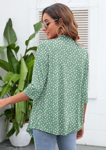 Heymoments Cardigans Lightweight Open Front 3/4 Casal Drage Drape Fall Cardigan S-2XL in Kuwait