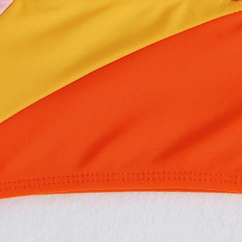 Toddler Girl Swimsuit Color Block Swimwear Girls Beach Bathing Suit Two Pieces Bikini Set 1-6 Years in Saudi Arabia