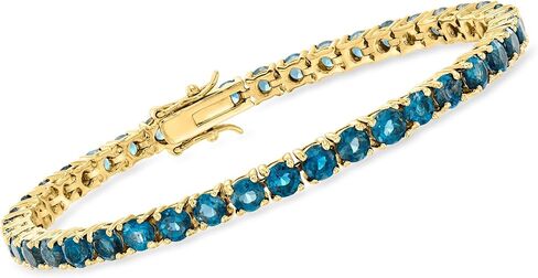 Ross-Simons 12.00 ct. t.w. London Blue Topaz Tennis Bracelet in 18kt Gold Over Sterling in Saudi Arabia