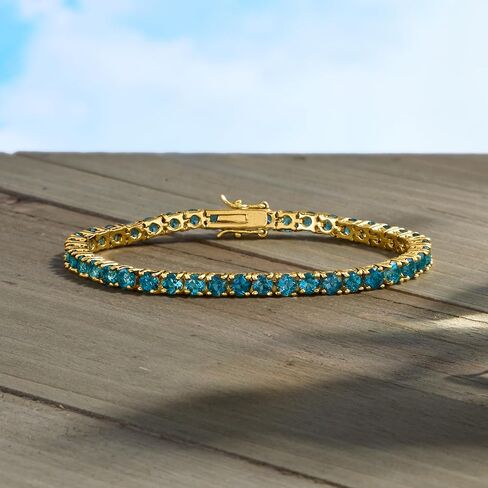 Ross-Simons 12.00 ct. t.w. London Blue Topaz Tennis Bracelet in 18kt Gold Over Sterling in Saudi Arabia