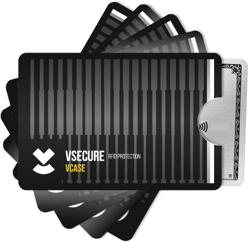 RFID Card Holder, Set of 5 RFID Blocking Sleeves, Credit Card Holder, Debit Card Cover (Elegant Black) in Saudi Arabia
