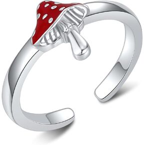 Celtic Knot/Mushroom/Ladybug Toe Rings Sterling Silver Irish Celtic Adjustable Toe Band Ring Pinky Rings Foot Jewelry for Women