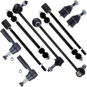 SCITOO 10-PC SET Suspension Kit For Ford Taurus For Mercury Sable Front Sway Bar End Link,Inner Tie Rod End,Lower Ball Joint,Outer Tie Rod End,Rear Sway Bar End Link