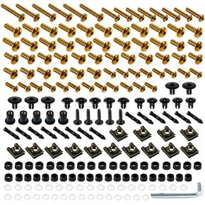 Universal Fairing Bolt Kit M5 M6 مسامير دراجة نارية من الفولاذ المقاوم للصدأ من الفولاذ المقاوم للصدأ ملائمة لكواساكي سوزوكي هوندا ياماها-الأزرق