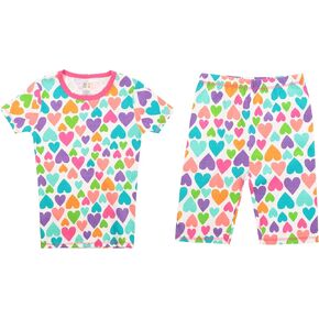 Just Love Pajamas for Girls Snug-Fit Cotton Girls PJ Set Short Sleeve Tee & Shorts