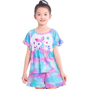Mhjy Girls Pajama يضع ملابس نوم متدنية ملابس نوم غير رسمية 2 ٪